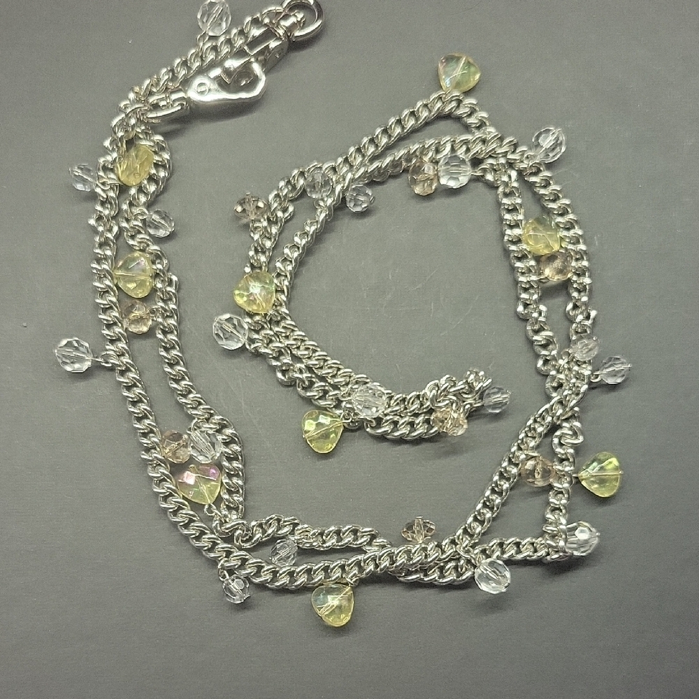 Silver Waist Chain With Crystal Details